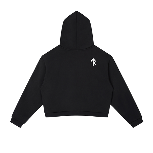 Contrast Side Stripe Cropped Hoodie