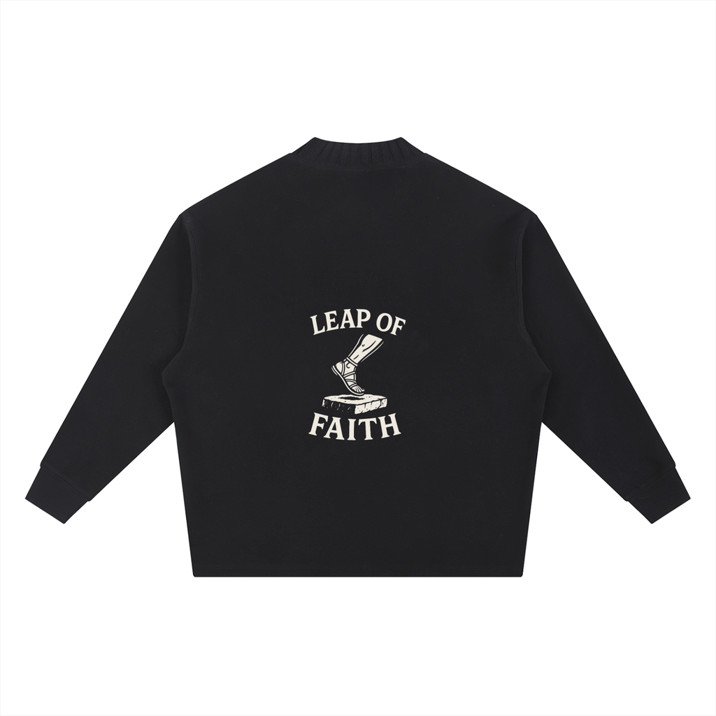 Knitted Round Neck Oversize Sweatshirt