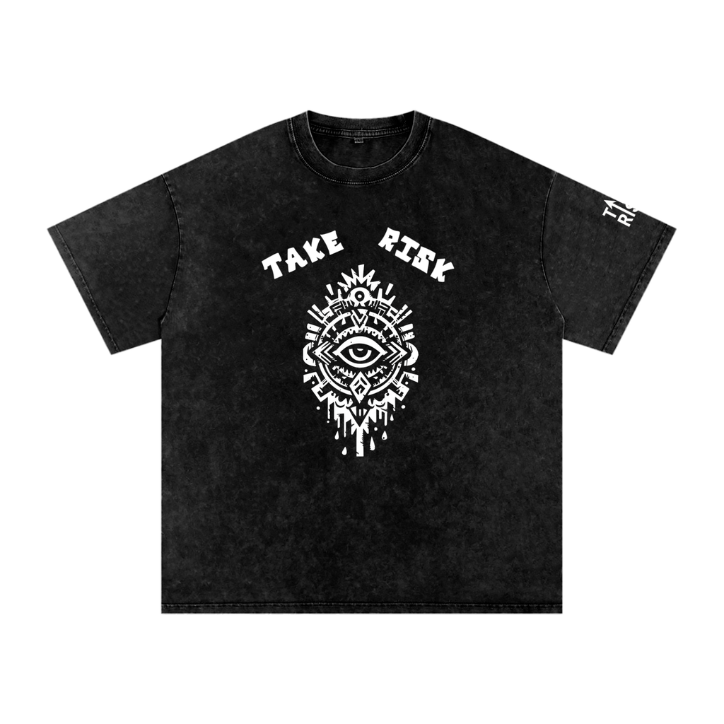 Snow Washed Oversized Cotton T-Shirt