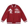 Contrast Trim Raglan Varsity Jacket