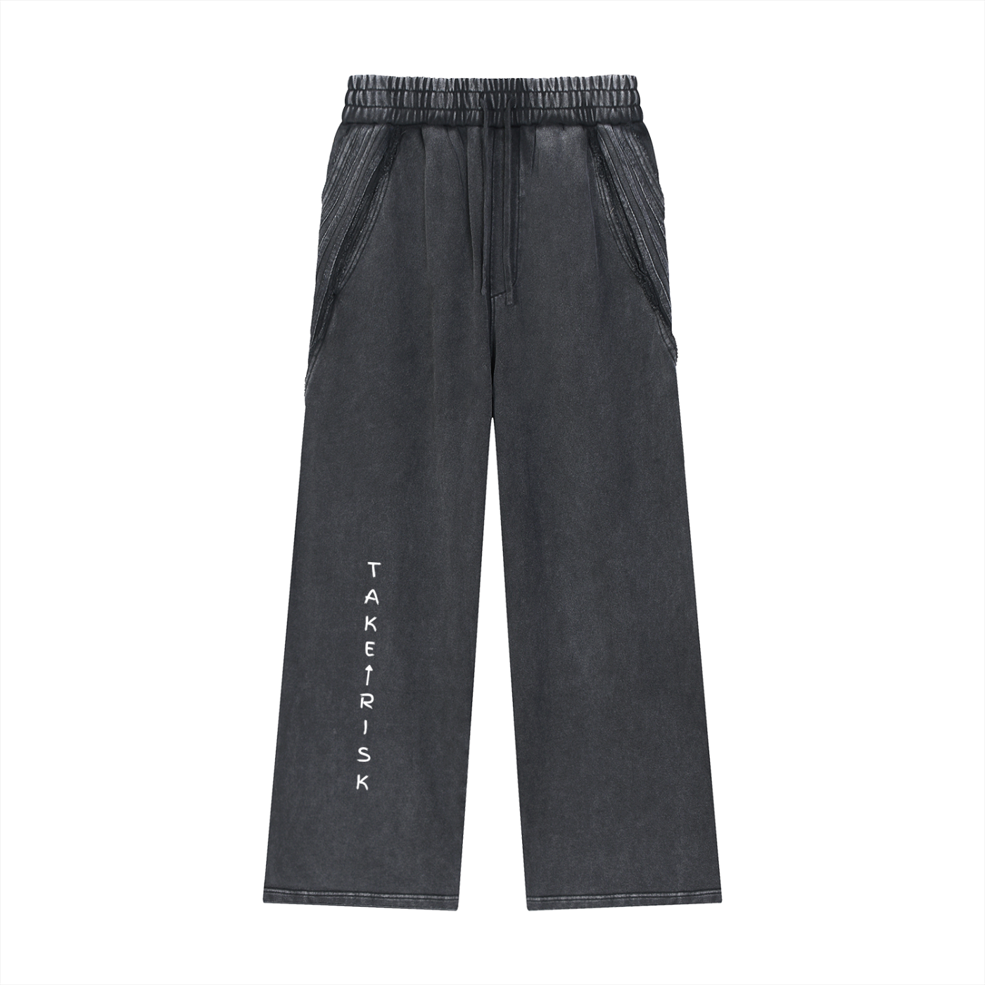 Snow Washed Tape Raw Edge Sweatpants