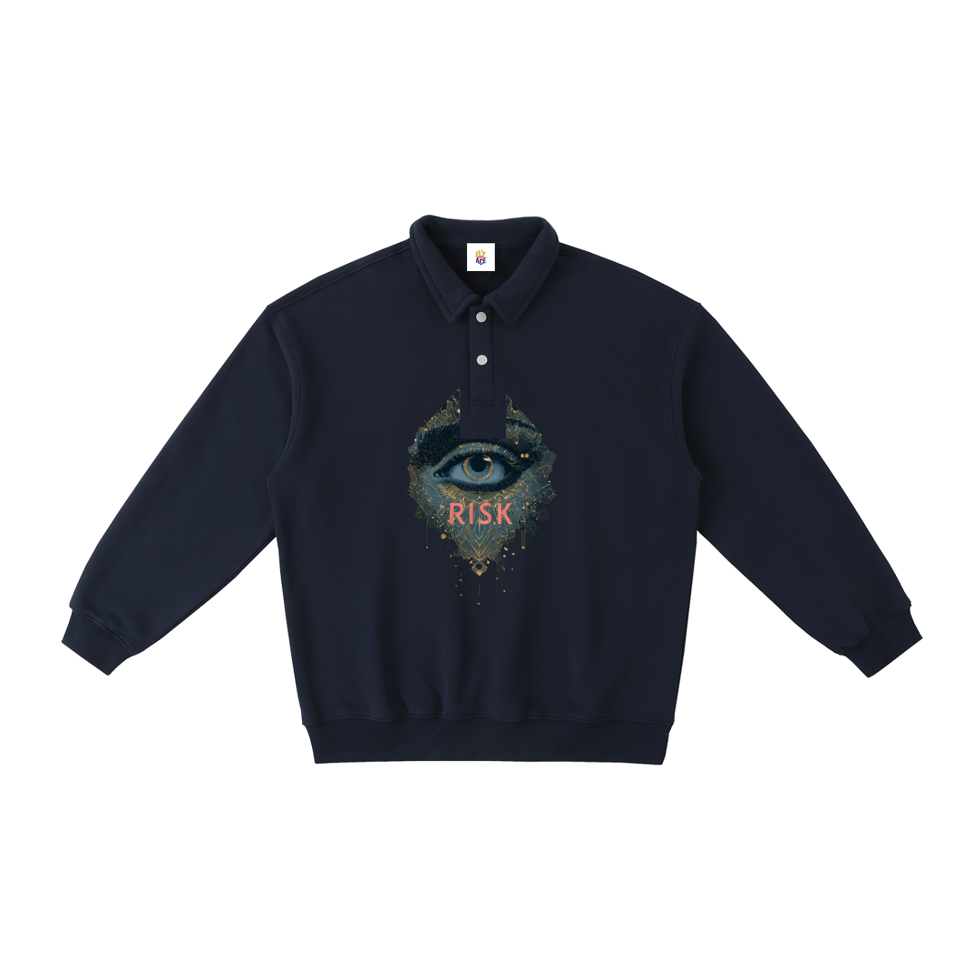 Heavyweight Polo-Collar Sweatshirt