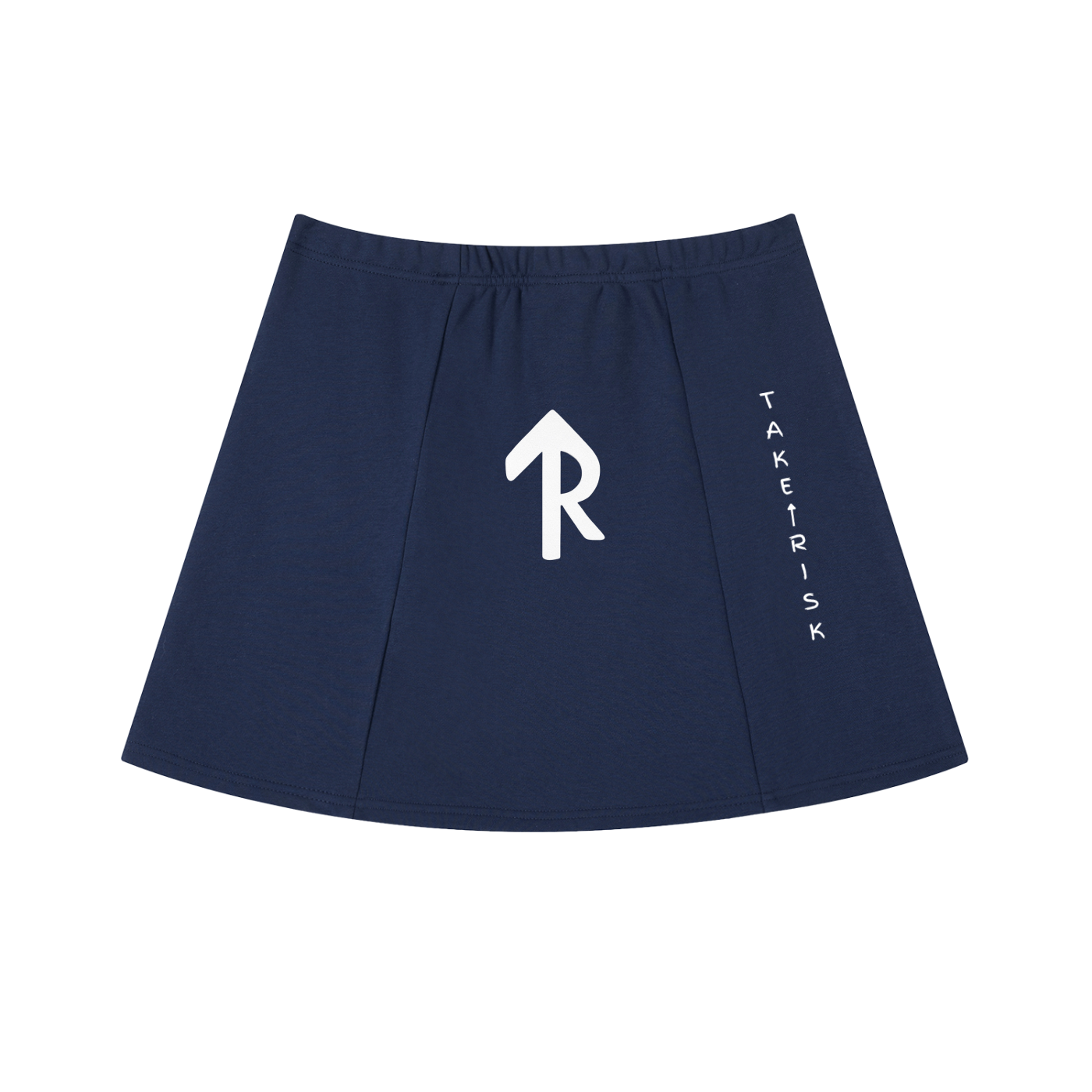 Contrast Side Stripe Slit Skirt